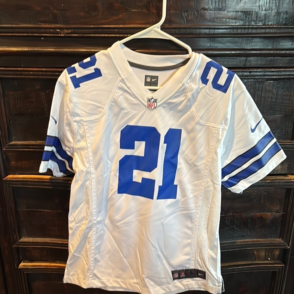 Dallas Cowboys White and Blue Sports Jersey